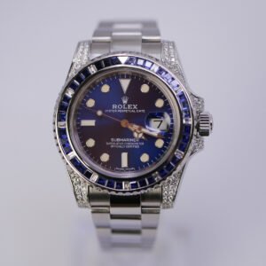 Rolex Submariner 116610 Oyster Perpetual Date Aftermarket Dial, Diamond Bezel and Lugs Watch