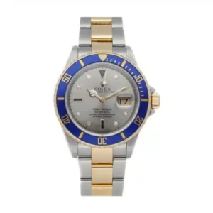 Rolex Submariner 16613 Grey Silver Blue Bezel 40mm Watch