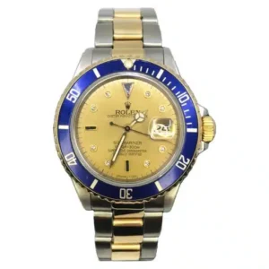 Rolex Submariner Date 16803 40mm Aftermarket Diamond Dial Two-Tone