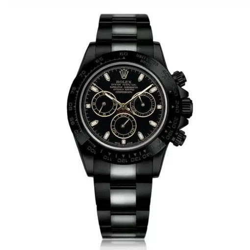 Rolex Daytona 116520 Black Dial Black PVD Oyster Bracelet Watch