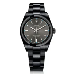 Rolex Oyster Perpetual 114300 Grey Dial Black PVD Oyster Bracelet Watch