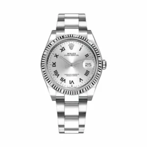 Rolex 115234 Oyster Perpetual Silver Roman Dial