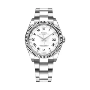 Rolex 115234 Oyster Perpetual White Roman Dial