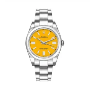 Rolex Oyster Perpetual 126000-0004 Yellow Dial Stainless Steel Oyster Bracelet