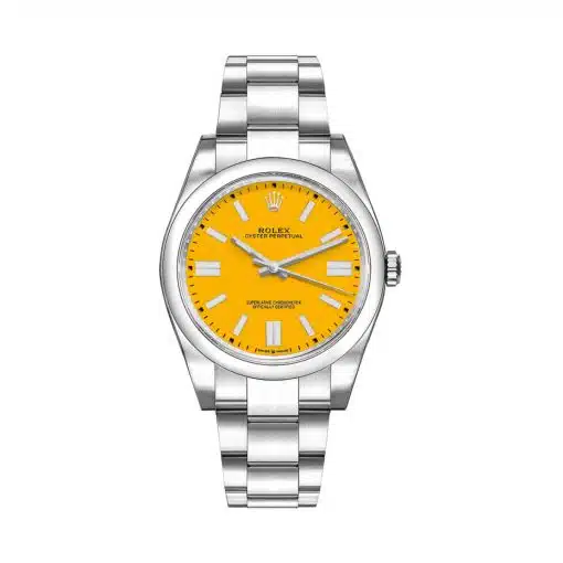 Rolex Oyster Perpetual 126000-0004 Yellow Dial Stainless Steel Oyster Bracelet